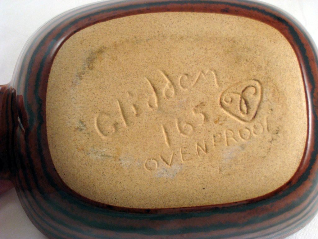 Glidden Boston Spice casserole pottery dish with lid #165 Glidden Boston Spice casserole pottery dish with lid #165