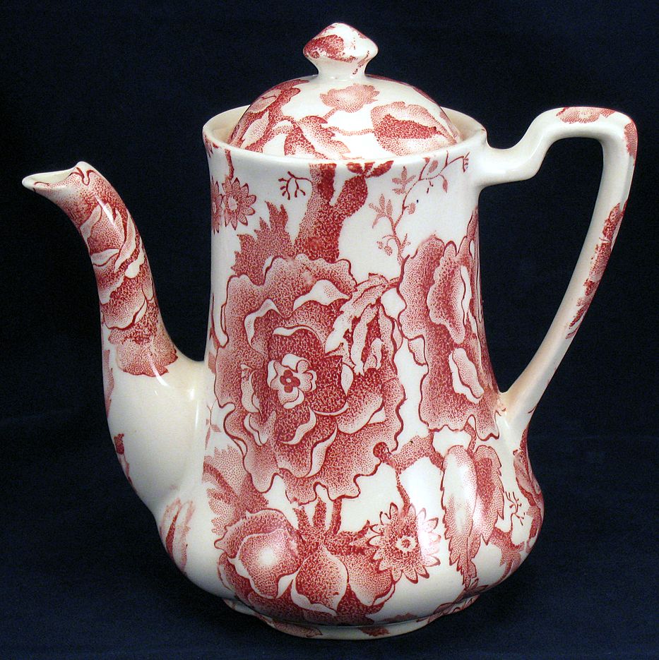 Johnson Brothers Red English Chippendale Coffee Pot Johnson Brothers Red English Chippendale Coffee Pot