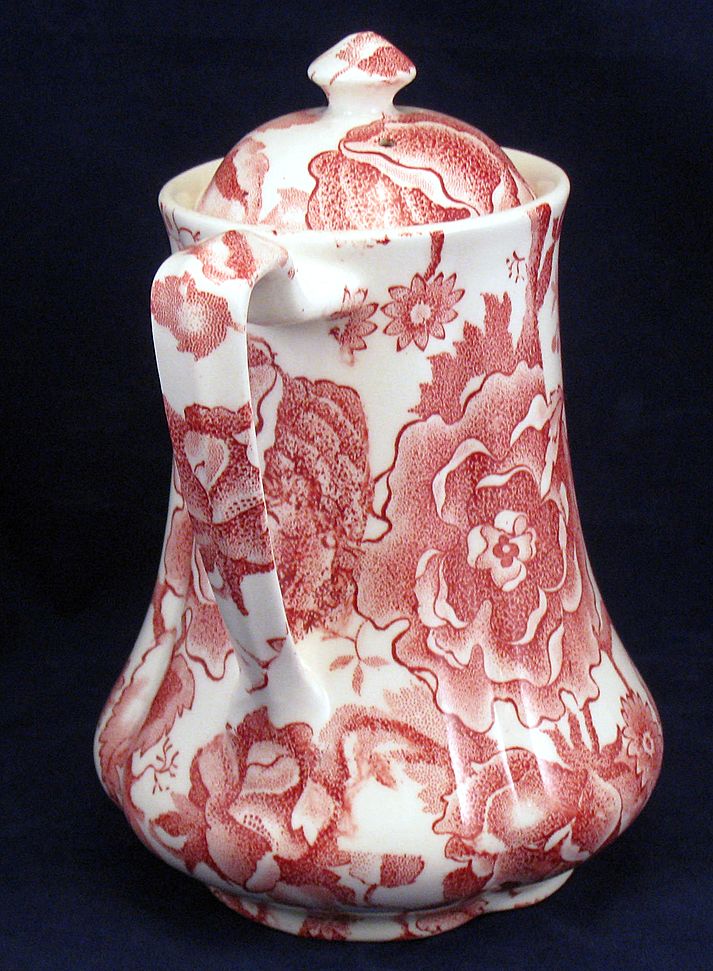 Johnson Brothers Red English Chippendale Coffee Pot Johnson Brothers Red English Chippendale Coffee Pot