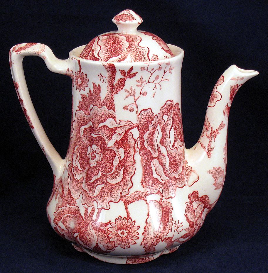 Johnson Brothers Red English Chippendale Coffee Pot Johnson Brothers Red English Chippendale Coffee Pot