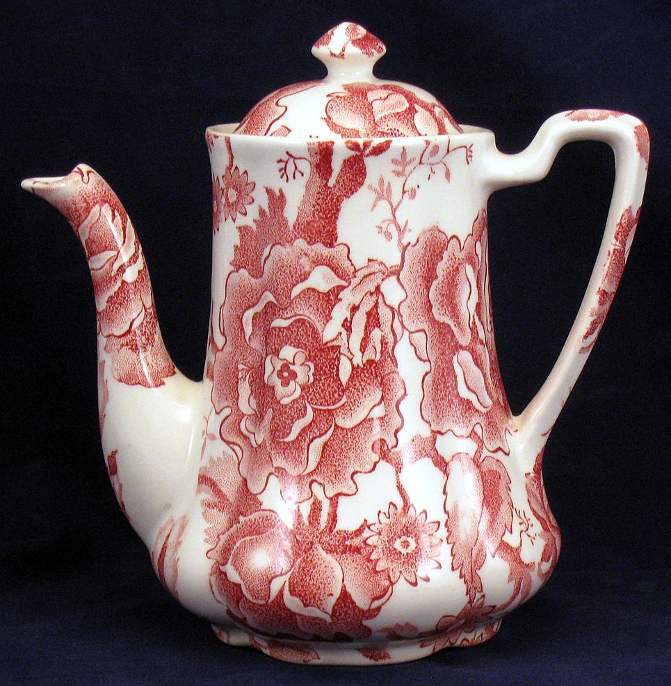 Johnson Brothers Red English Chippendale Coffee Pot Johnson Brothers Red English Chippendale Coffee Pot