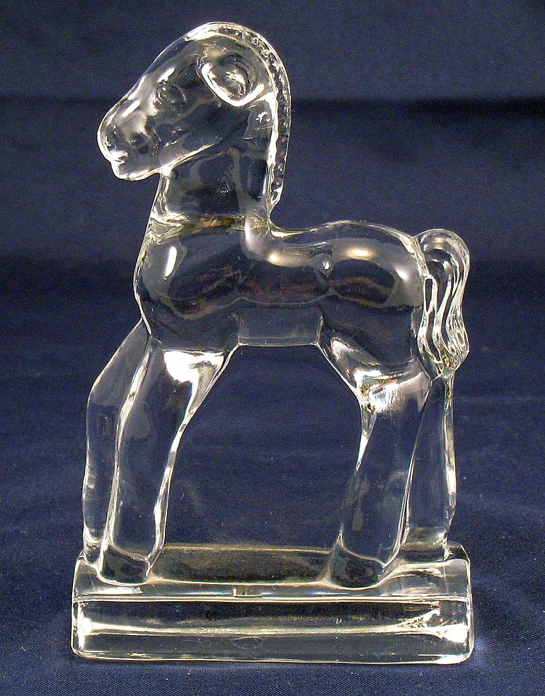 Fostoria Glass Horse or Pony or Colt Figurine Fostoria Glass Horse or Pony or Colt Figurine