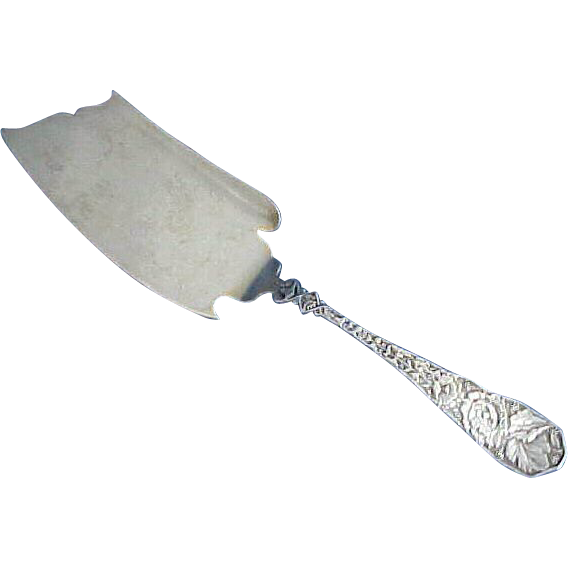 Bouquet by Durgin sterling silver Ice Cream Server Slice Dated 1887 Repousse Bouquet by Durgin sterling silver Ice Cream Server Slice Dated 1887 Repousse