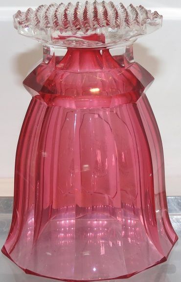 Unusual Antique Moser Royalit Cranberry Glass Beaker w Crown & PAB Monogram Unusual Antique Moser Royalit Cranberry Glass Beaker w Crown & PAB Monogram