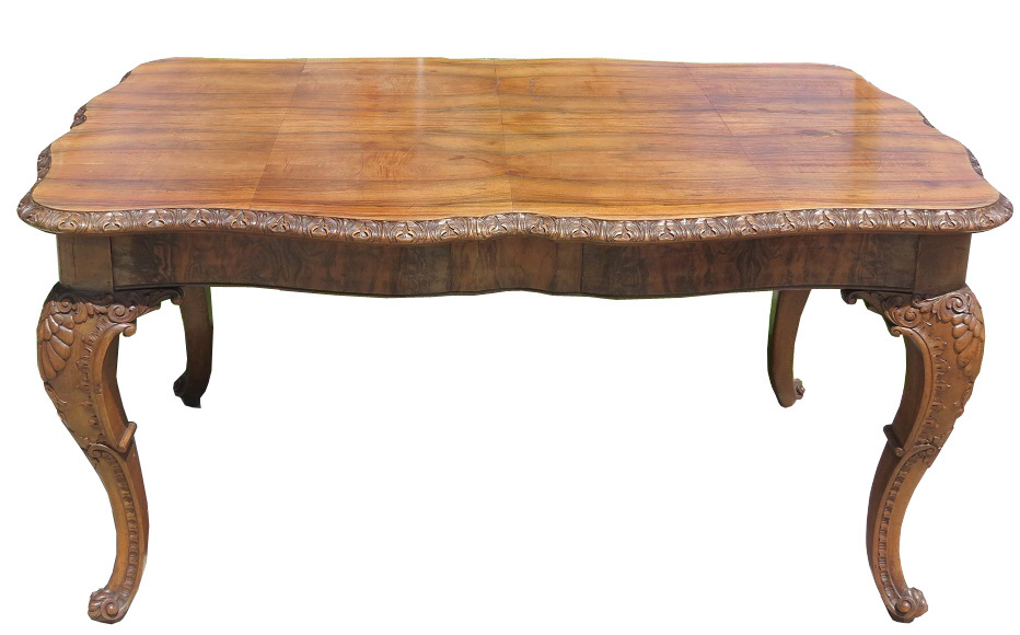 Antique 19th C Carved Italian Mahogany Writing or Entry Center Table Antique 19th C Carved Italian Mahogany Writing or Entry Center Table