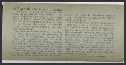 ALAMO Mission, San Antonio, Texas - Keystone Stereo View ALAMO Mission, San Antonio, Texas - Keystone Stereo View