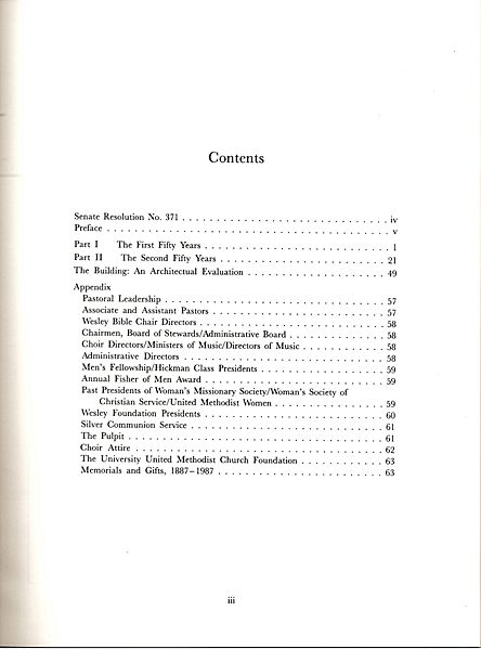 A Brief History of University United Methodist Church, Austin, Texas 1887-1987 A Brief History of University United Methodist Church, Austin, Texas 1887-1987