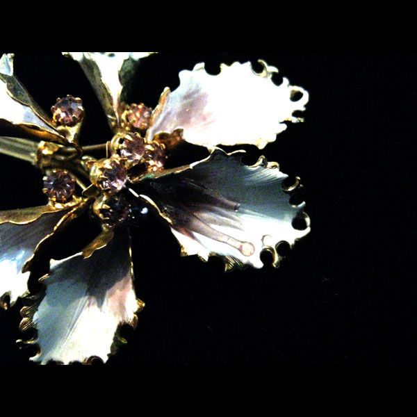 Vendome Orchid Pin With Slide Adjuster Vendome Orchid Pin With Slide Adjuster