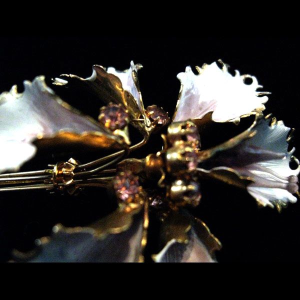 Vendome Orchid Pin With Slide Adjuster Vendome Orchid Pin With Slide Adjuster