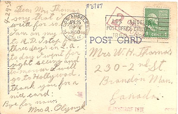 Big Letter Greetings from Los Angeles California Postcard Big Letter Greetings from Los Angeles California Postcard