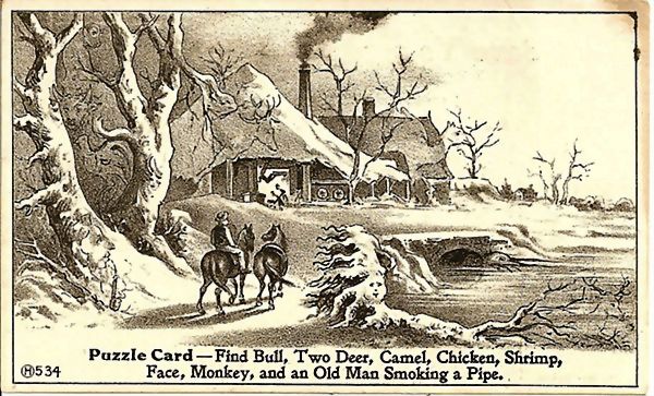 Puzzle Advertising Trade Card Hall's Chill Cure Puzzle Advertising Trade Card Hall's Chill Cure