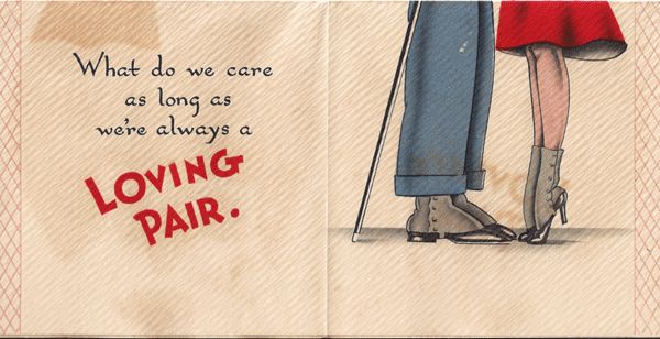 Vintage Gibson Valentine's Day Card "Spats" Vintage Gibson Valentine's Day Card "Spats"