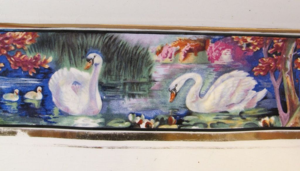 English 5 Piece Swan Vanity Set English 5 Piece Swan Vanity Set
