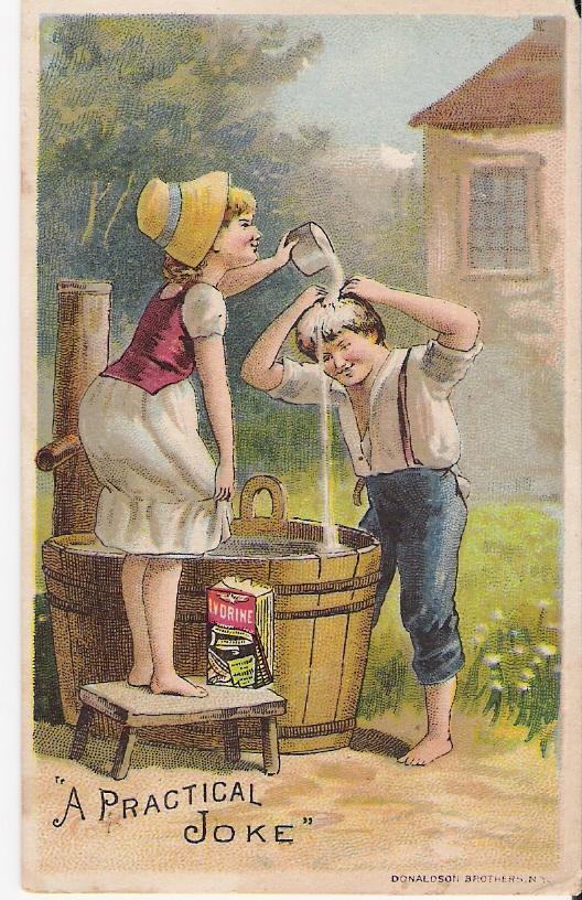 "A Practical Joke" - Advertising Trade Card "A Practical Joke" - Advertising Trade Card