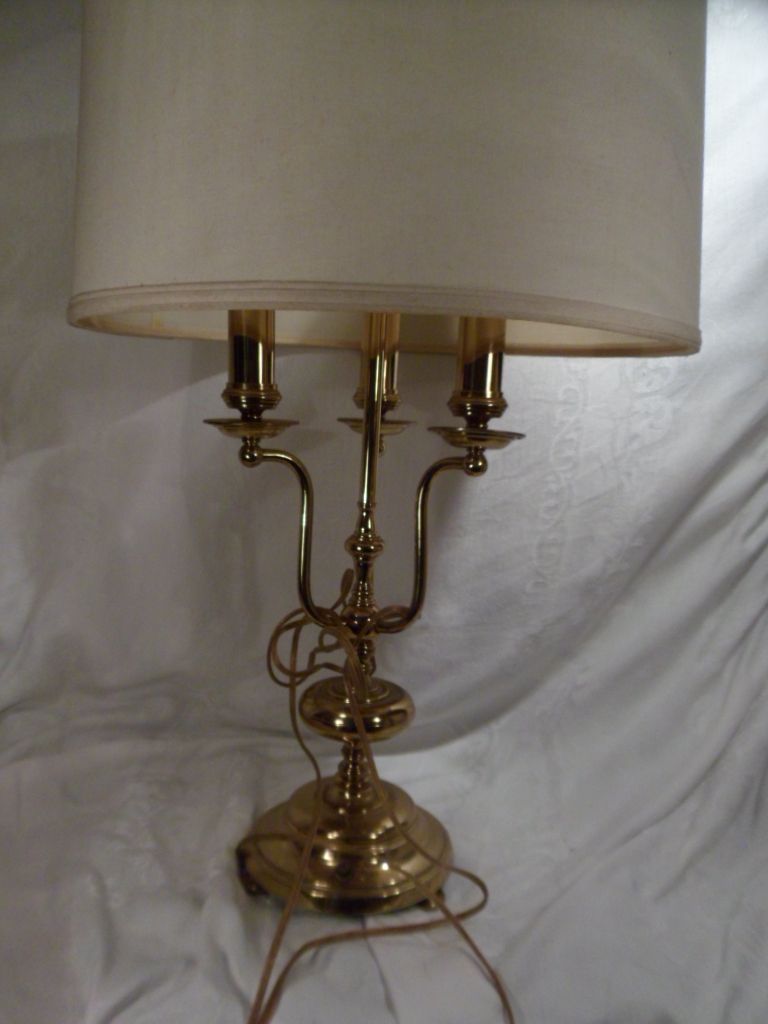 Vintage 3 Bulb Lamp, Stiffle, Brass Vintage 3 Bulb Lamp, Stiffle, Brass