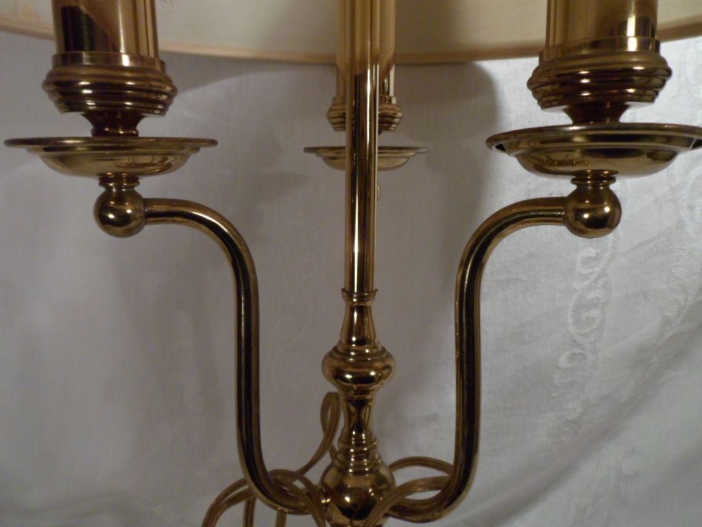Vintage 3 Bulb Lamp, Stiffle, Brass Vintage 3 Bulb Lamp, Stiffle, Brass