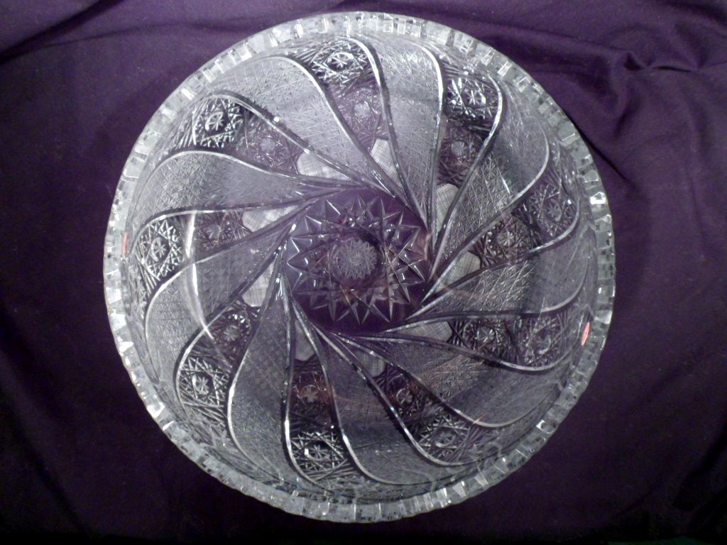 Huge Signed T.G. Hawkes American Brilliant Period Bowl, Cut Crystal, Antique Huge Signed T.G. Hawkes American Brilliant Period Bowl, Cut Crystal, Antique