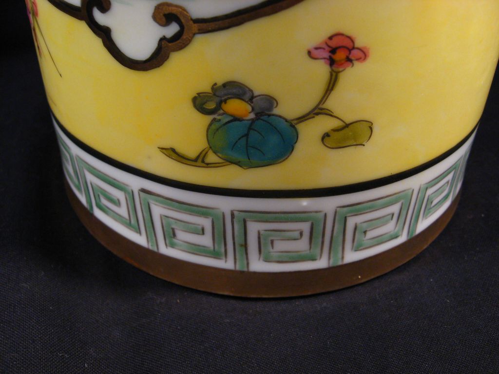 19th Century Hand Painted Nippon Pitcher, Antique, Oriental, Floral, Marked 19th Century Hand Painted Nippon Pitcher, Antique, Oriental, Floral, Marked