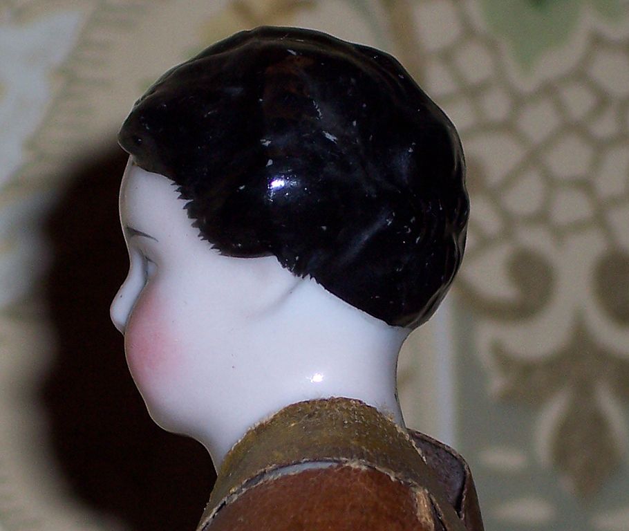 NEW PRICE! Cute Antique China Head Boy with Moustache and UNUSUAL Soldier Costume! NEW PRICE! Cute Antique China Head Boy with Moustache and UNUSUAL Soldier Costume!