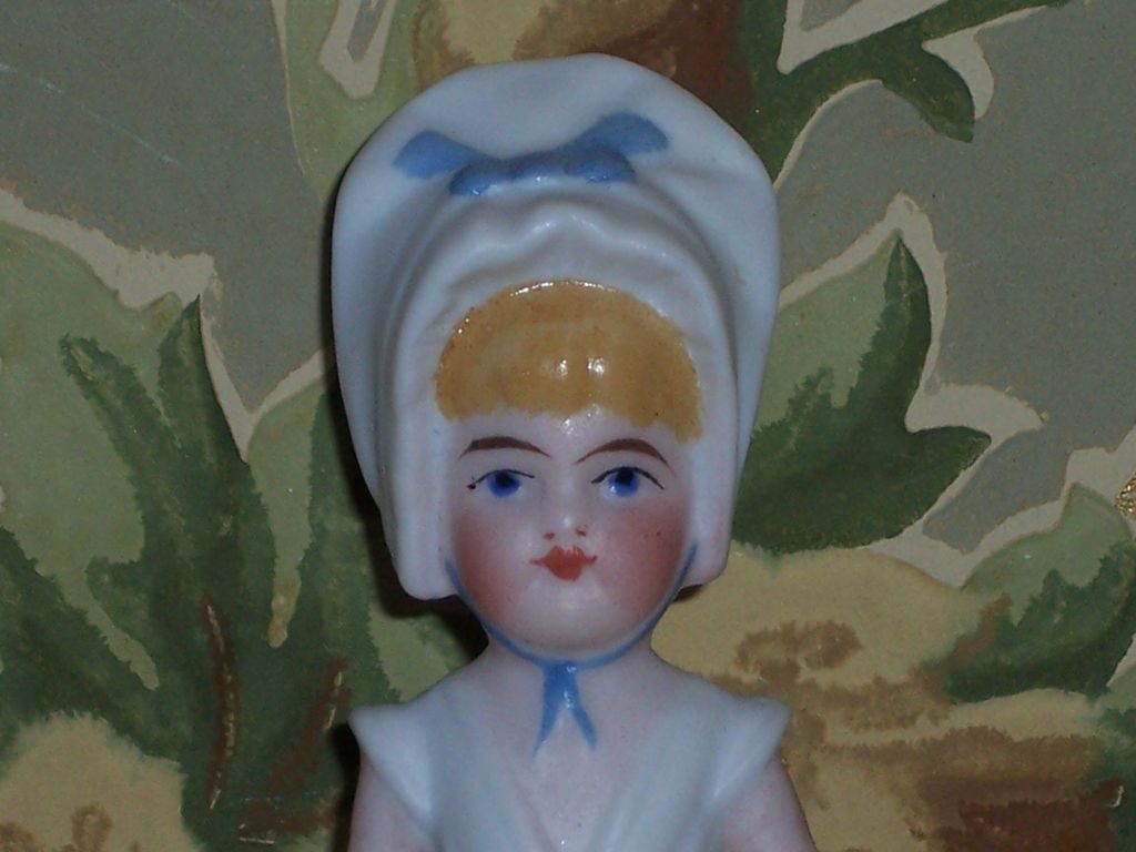 NEW PRICE! Antique molded SWIMWEAR and molded BONNET All Bisque Girl - Exquisite Quality! NEW PRICE! Antique molded SWIMWEAR and molded BONNET All Bisque Girl - Exquisite Quality!