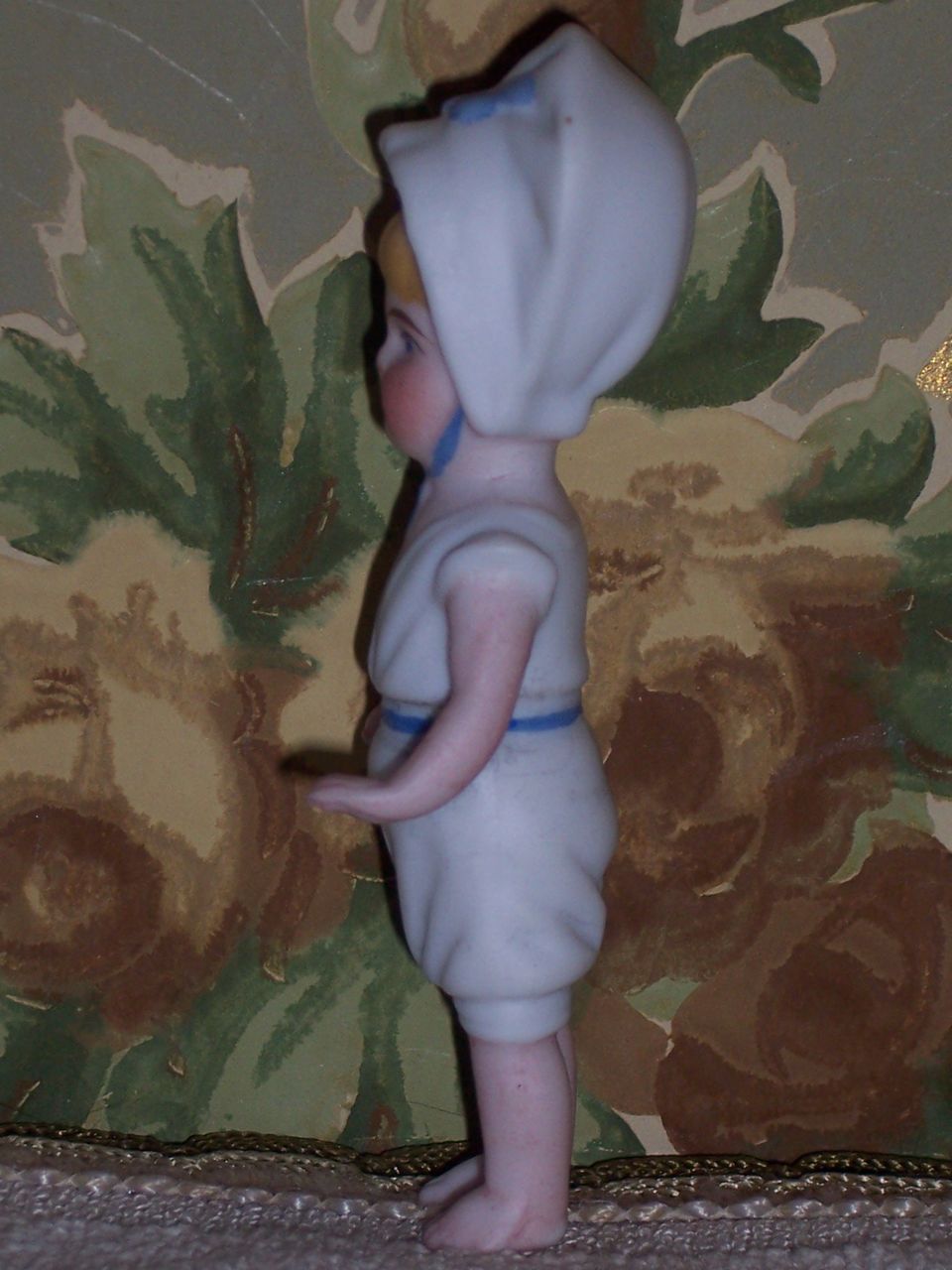 NEW PRICE! Antique molded SWIMWEAR and molded BONNET All Bisque Girl - Exquisite Quality! NEW PRICE! Antique molded SWIMWEAR and molded BONNET All Bisque Girl - Exquisite Quality!