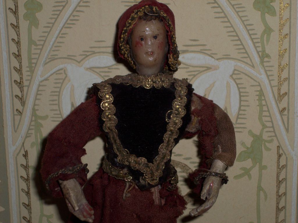 NEW PRICE! Wonderful Early Dollhouse Beeswax Lady! All ORIGINAL! NEW PRICE! Wonderful Early Dollhouse Beeswax Lady! All ORIGINAL!