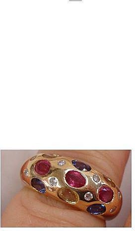 14k Diamonds and Sapphires Lady's Ring 14k Diamonds and Sapphires Lady's Ring