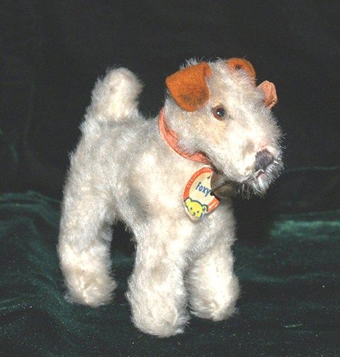Adorably Steiff Foxy Fox Terrier Dog Adorably Steiff Foxy Fox Terrier Dog