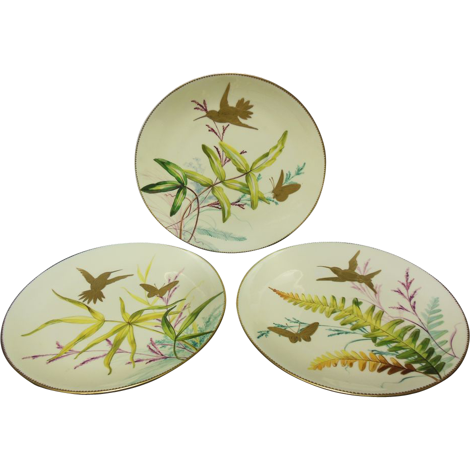 Minton Bouley English Porcelain Set With Hummingbirds Minton Bouley English Porcelain Set With Hummingbirds