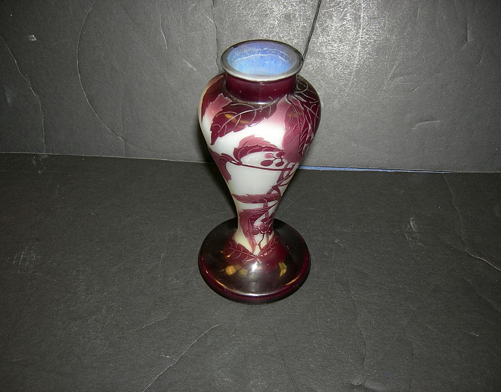 French Cameo Glass Vase by Galle French Cameo Glass Vase by Galle