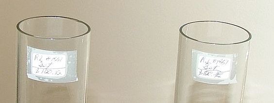 Mint Rare Matched Pair of Decorated # 2 Size Chimneys ! N.O.S. Mint Rare Matched Pair of Decorated # 2 Size Chimneys ! N.O.S.