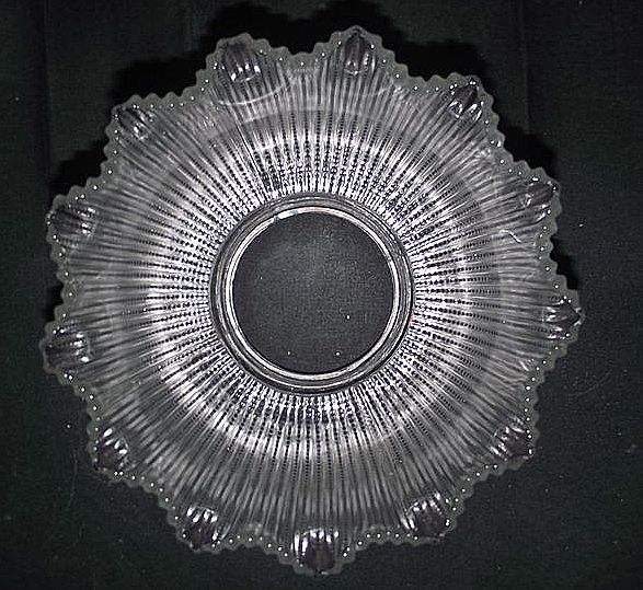Brilliant "Notched Ribs" Pattern Glass Shade with a standard 4 inch fitter base !!! Circa 1900. Brilliant "Notched Ribs" Pattern Glass Shade with a standard 4 inch fitter base !!! Circa 1900.