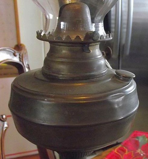 Complete Perkin's & House Explosion Proof Lamp with Correct Burner & Chimney !!! Pat'd. 1866. Complete Perkin's & House Explosion Proof Lamp with Correct Burner & Chimney !!! Pat'd. 1866.