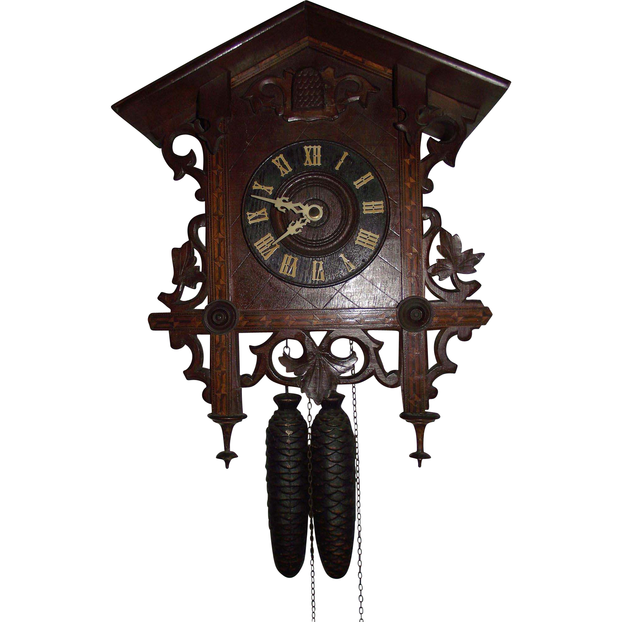 Black Forest "American Cuckoo Clock Company" Hand Crafted Case with