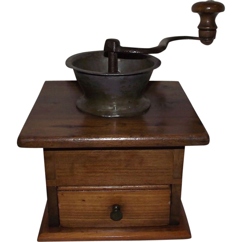 Civil War Period Hand Dovetailed Pine Wood Coffee Grinder/Mill with