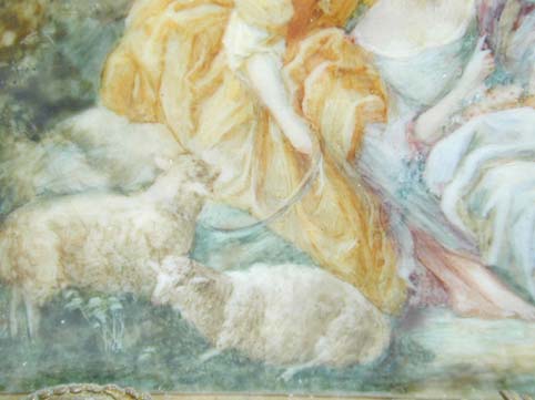 Magnificent Large Format Ivory Miniature of Romantic 18th c. Scene Magnificent Large Format Ivory Miniature of Romantic 18th c. Scene