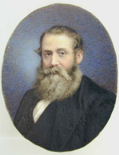 Miniature Portrait on Ivory by Walter Barnard, 1876 Miniature Portrait on Ivory by Walter Barnard, 1876