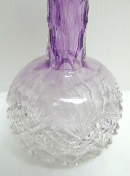 Silver Topped Amethyst Glass Perfume Bottle Silver Topped Amethyst Glass Perfume Bottle