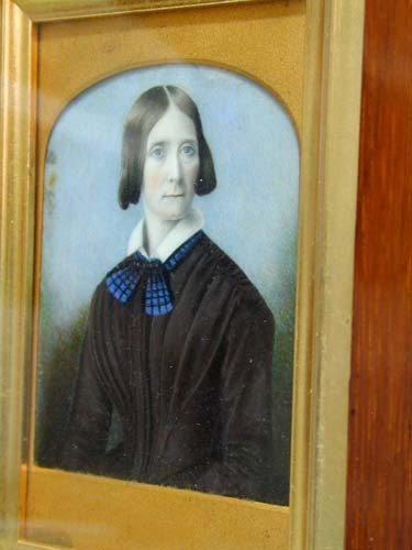 Early 19th c. Sad Lady Miniature Portrait on Ivory in Rosewood Frame Early 19th c. Sad Lady Miniature Portrait on Ivory in Rosewood Frame