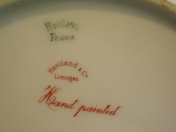 ~Haviland Limoges Plate ~ with delicate Roses overlay ~ Berton ~ ca. 1894 ~Haviland Limoges Plate ~ with delicate Roses overlay ~ Berton ~ ca. 1894