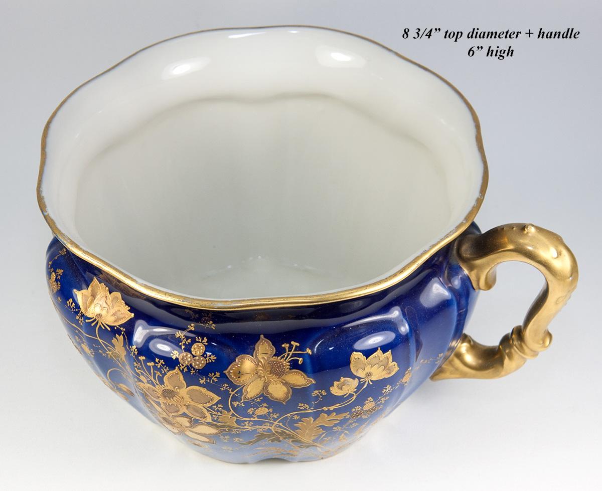 Antique REDON Limoges French Chamber Pot, Planter or Jardiniere, Raised