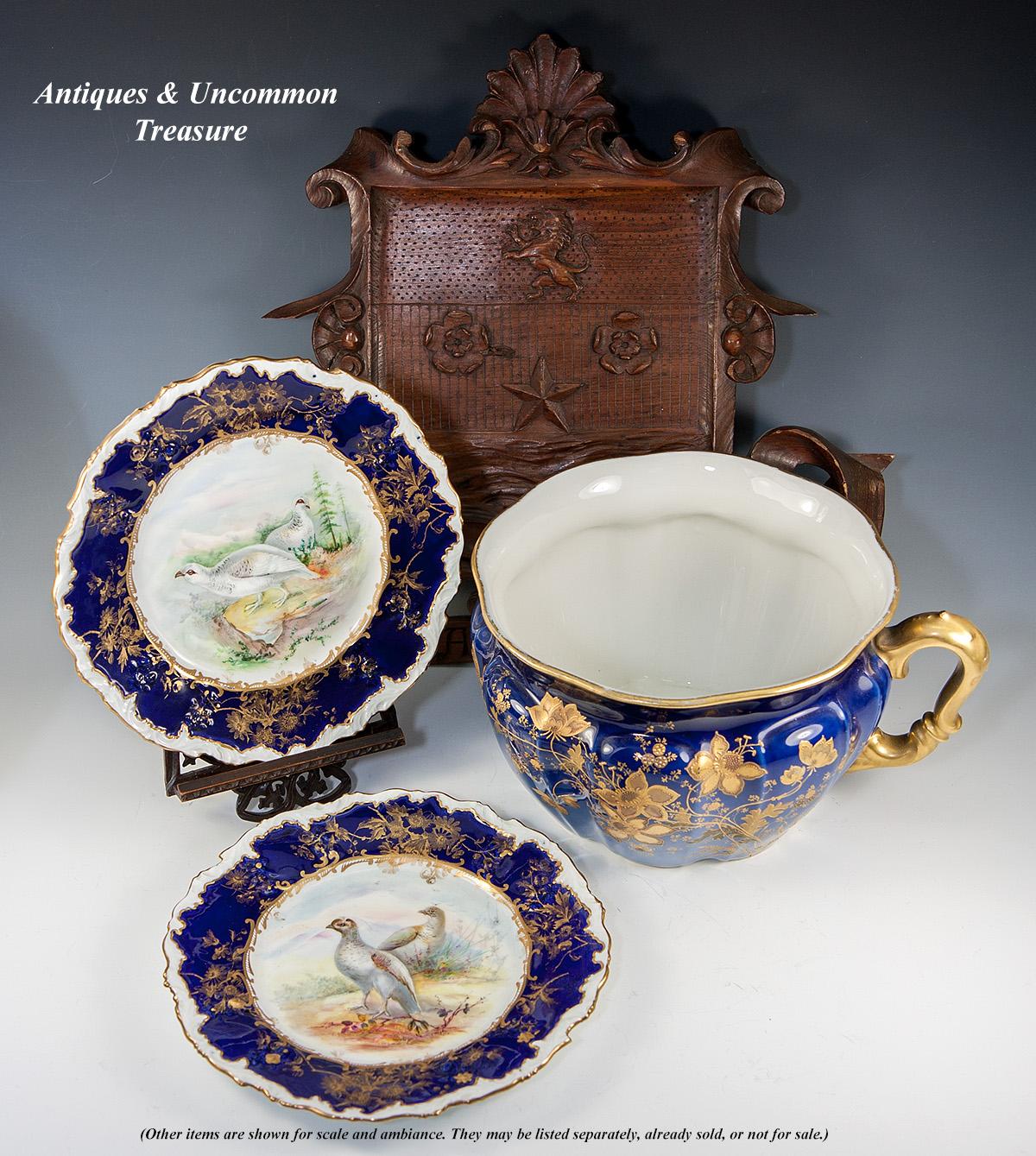 Antique REDON Limoges French Chamber Pot, Planter or Jardiniere, Raised