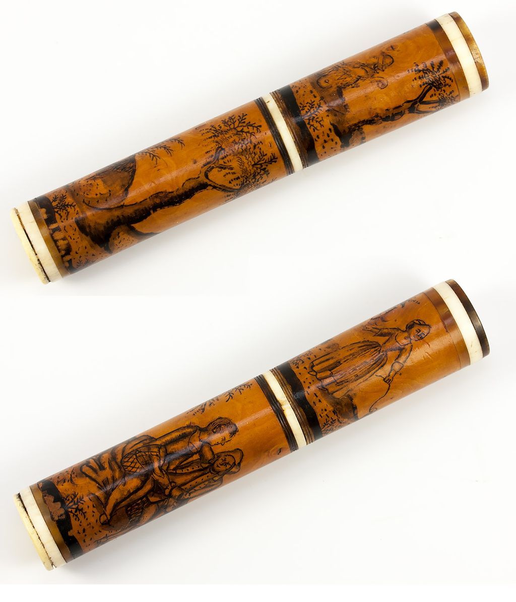 Rare C 1730 1780s Antique French Billet Doux In Vernis Martin Stain rare-c-1730-1780s-antique-french-billet-doux-in-vernis-martin-stain
