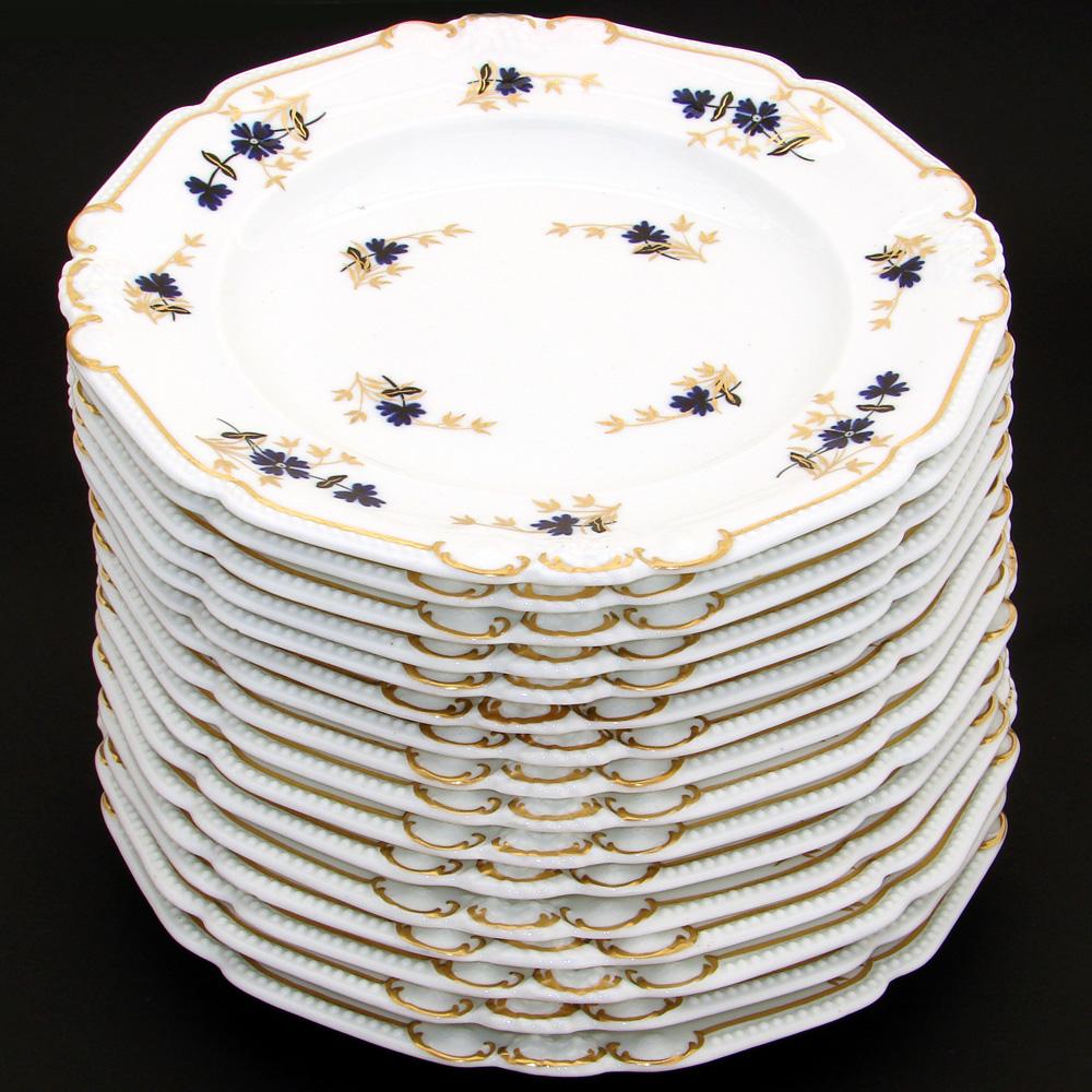 Antique Royal Crown Derby 10.5" Plate Set, 14pc with 2pc Serving Dishes, c. 1899 eBay