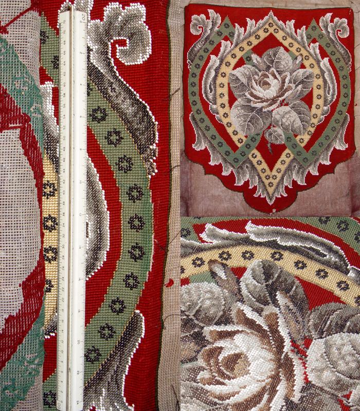 UNUSED Antique Beadwork Needlepoint Fireplace Screen 18x15" Panel, Highly Ornate eBay