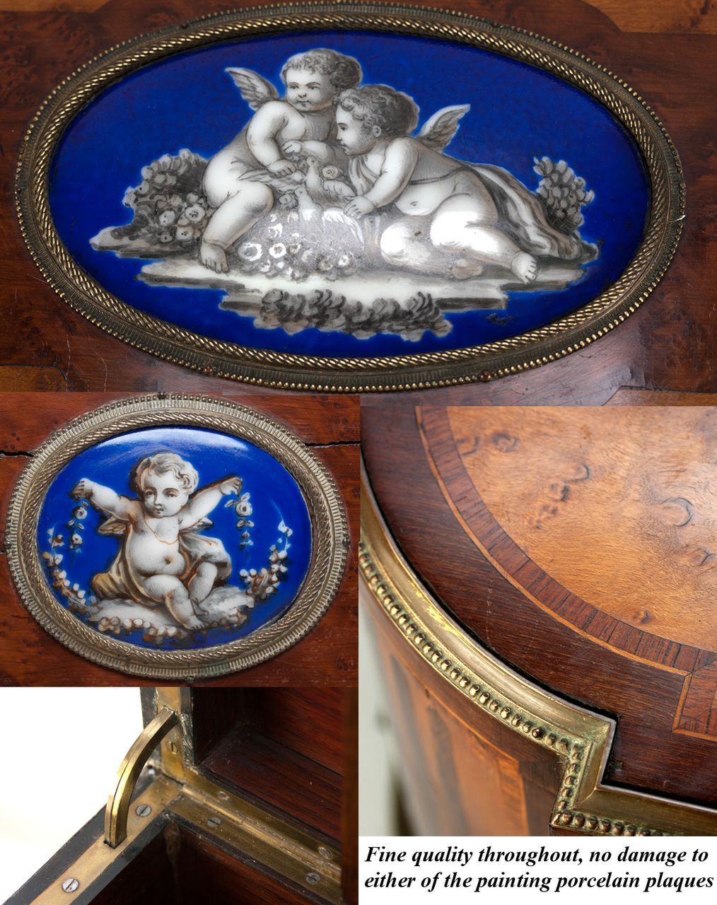 SUPERB Antique French Tantalus, Cave a' Liqueur, Porcelain Putti, Decanter Set eBay