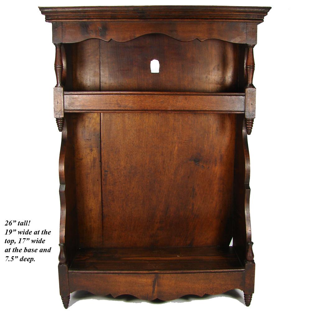 Antique French 26" Wall 1700s, Walnut, Perfect Display or