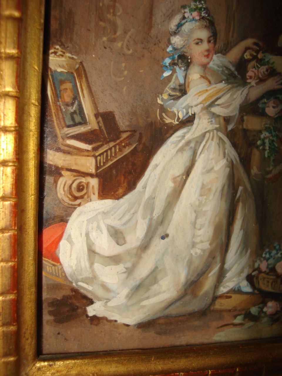 Classical European Genre Miniature Painting Classical European Genre Miniature Painting