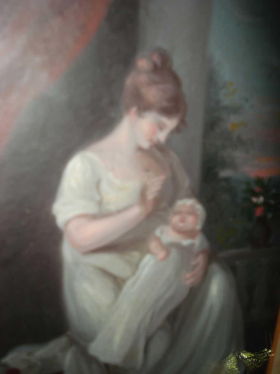 English School Water Colour Painting Mother and Baby English School Water Colour Painting Mother and Baby