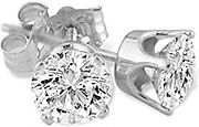 14kt White Gold 1ct Diamond Stud Earrings 14kt White Gold 1ct Diamond Stud Earrings